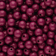 6 mm acrylic beads shiny Burgundy Brown