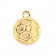 Stainless steel charms football Gold