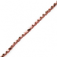 Top faceted beads Metallic Vintage Pink