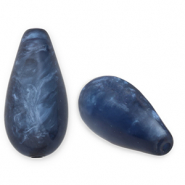 Polaris Elements drop shaped beads Polmo Dark Blue