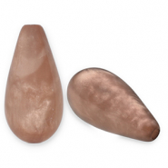 Polaris Elements drop shaped beads Polmo Brown