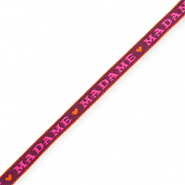 BY31® Ribbon tekst "Madame" Purple-Fuchsia-Orange