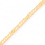 BY31® Ribbon tekst "Peace" Vanilla Yellow-White-Gold