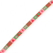 BY31® Ribbon tekst Christmas Light Pink-Red-Green-Gold