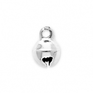 Metal charms little bells 6mm Silver