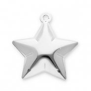 Metal charms bells star Silver