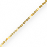 Round hematite beads hexagon Gold