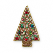 Brooches Christmas tree Light Brown-Multicolour