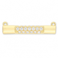 Brass TQ metal connector bar Gold-Transparent