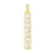 Brass TQ metal charms bar Gold-Transparent