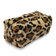 BY31® Pouch teddy with leopard print Light Brown-Brown-Black