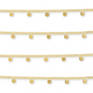 Stainless steel findings belcher chain with coins Gold