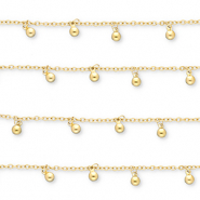 Stainless steel findings belcher chain with spheres Gold