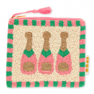 BY31® Pouch champagne Light Pink-Green-Off White-Gold
