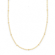 BY31® Stainless steel necklaces chain link with spheres Gold
