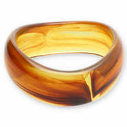 Bracelets bangle resin Transparent Amber Brown