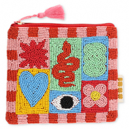 BY31® Pouch collage Red-Light Pink-Multicolour