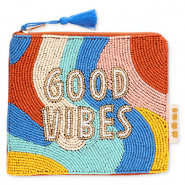 BY31® Pouch "Good vibes" Gold-White-Blue-Multicolour