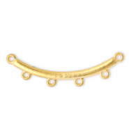 Stainless steel findings connector arch with 4 loops Gold