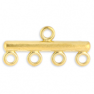Stainless steel findings charms with 4 loops Gold