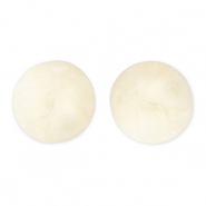 16 mm acrylic beads round Off White-Marble
