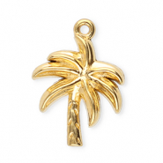 Stainless steel charms palmtree Gold