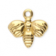 Stainless steel charms bee Gold