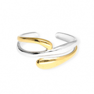 Stainless steel rings Silver-Gold