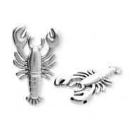 DQ® European metal charms lobster Antiek Zilver (Nikkelvrij)