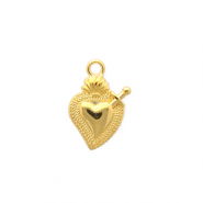 DQ® European metal charms heart Goud (Nikkelvrij)