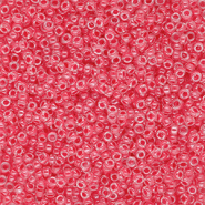 Miyuki seed beads 15/0 Coral Lined Crystal 15-0204