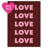 BY31® Jewellery cards "Love" Dark Brown-Dark Pink