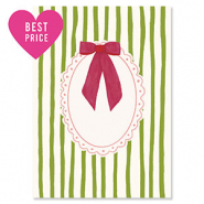 BY31® Jewellery cards decorative frame with bow Ivory White-Green-White-Magenta Pink