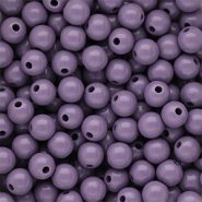 8 mm DQ acrylic beads shiny Purple Haze 18-3718 Tcx
