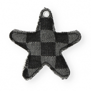 Statement charms star denim-look Black-Grey