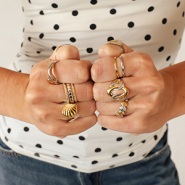 Inspirational Sets Mix stainless steel rings and charms into one set