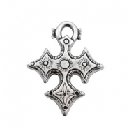 TQ metal charms Celtic cross Antique silver
