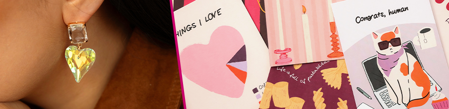 Earrings made of crystal glass and BY31® jewellery cards Earrings made of crystal glass and BY31® jewellery cards