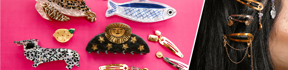 New series of hair clips and hair clamps New series of hair clips and hair clamps