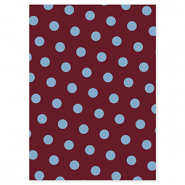 BY31® Jewellery cards dots Mahogany Red-Light Blue