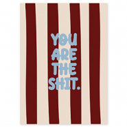 BY31® Jewellery cards "You are the shit" Brown-Créme-Light Blue