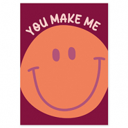 BY31® Jewellery cards "You make me" Port Red-Orange-Light Pink-Purple
