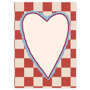 BY31® Jewellery cards heart Crème-Red-Bordeaux Red-Light Blue