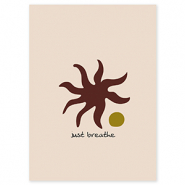 BY31® Jewellery cards "Just breathe" Crème-Dark Brown-Olive Green