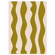 BY31® Jewellery cards waves Olive Green-Crème