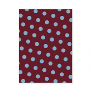 BY31® Jewellery cards dots Mahogany Red-Light Blue
