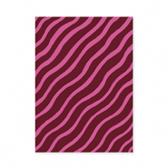 BY31® Jewellery cards flowing lines Bordeaux Red-Fuchsia