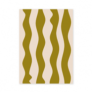 BY31® Jewellery cards waves Olive Green-Crème