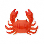 Eco-brass® metal charms enamel crab Gold-Orange-Red-Black