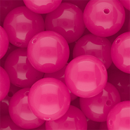 18 mm DQ® acrylic beads shiny Magenta Pink